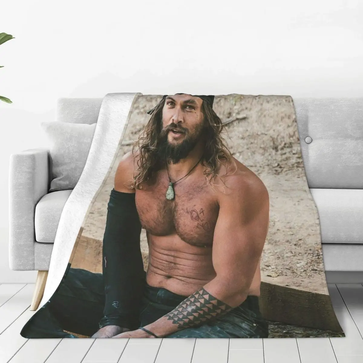 

Jason Momoa Blankets Flannel Summer Movie Actor Breathable Super Soft Throw Blankets for Sofa Outdoor Bedspreads