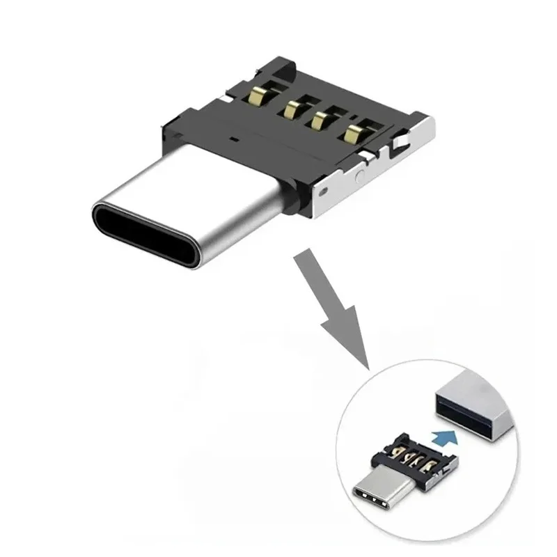 1-5Pcs Universal Micro USB To Type C Adapter Type-C Male to USB 2.0 Female Data Connector For Macbook Xiaomi Huawei OPPO Phone