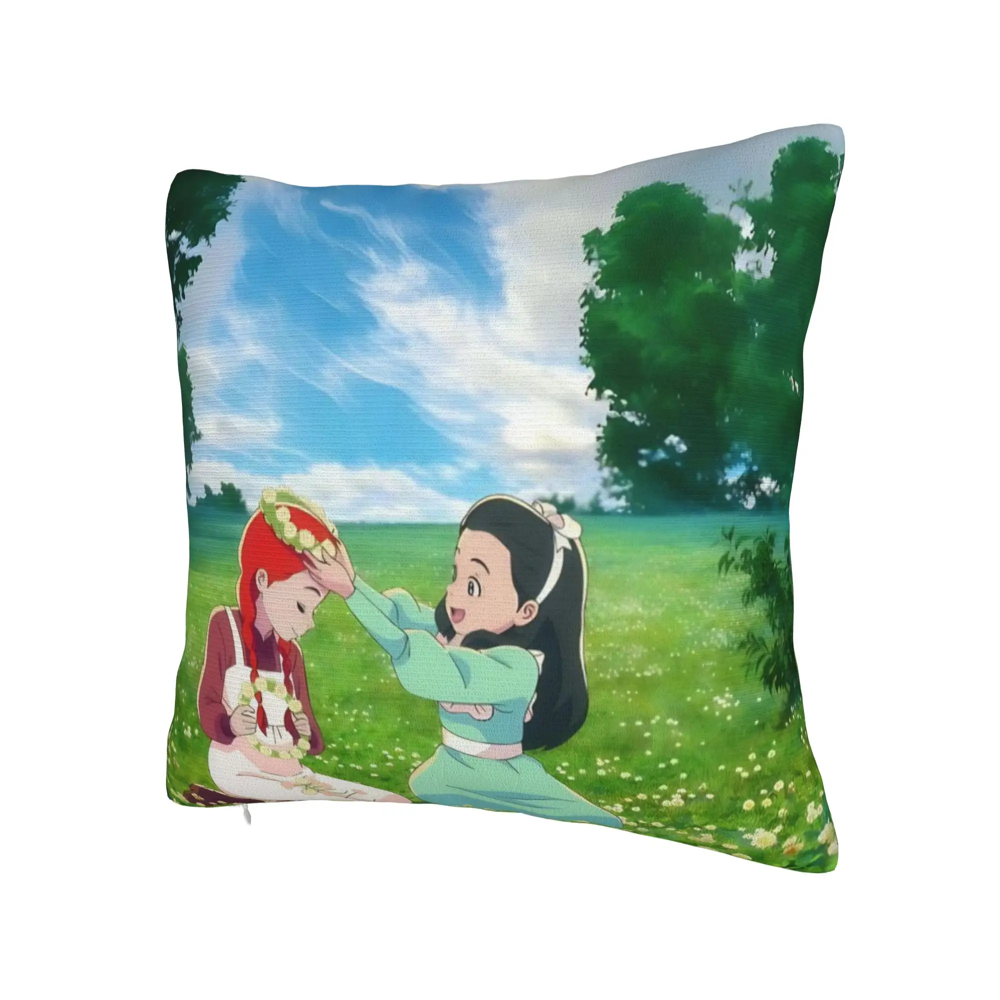 Decorative Pillowcases A-Anne Shirley Cartoon Merchandise Home  Throw Pillow Case Cover Square Multiple Sizes