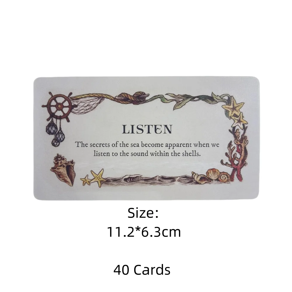 Sea Melodies Oracle Cards Messages From The Mermaids Divination Deck English Vision Edition Tarot Board Playing Game For Party