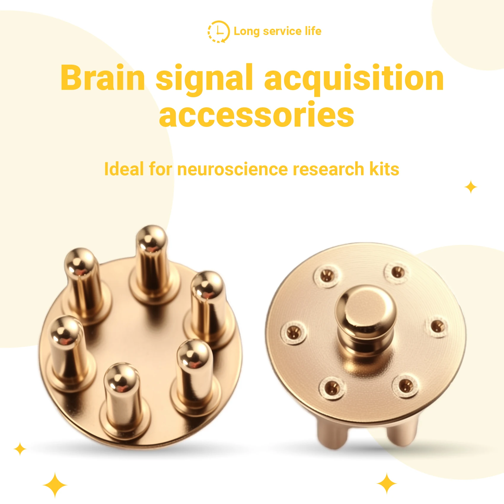 Exquisite-For Openbci EEG Dry Electrode 6-Prong Gold Plating High Accuracy Comb Design For Brain Signal Acquisitions Parts In EE