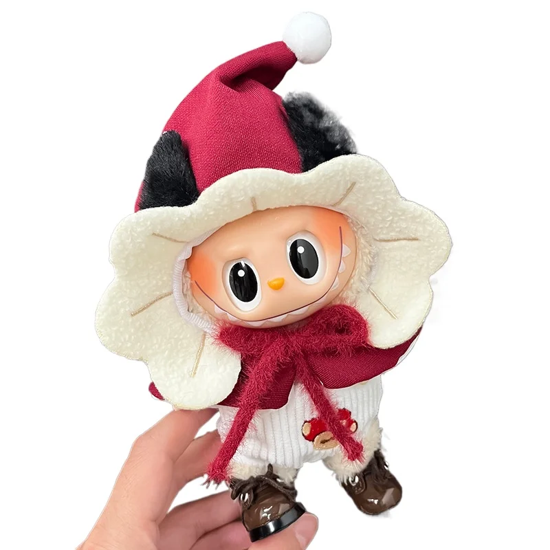 Trendy 17cm Labubu V1/V2 Plush Toy Clothing Set - Cute Outfits & Accessories for Play & Collecting