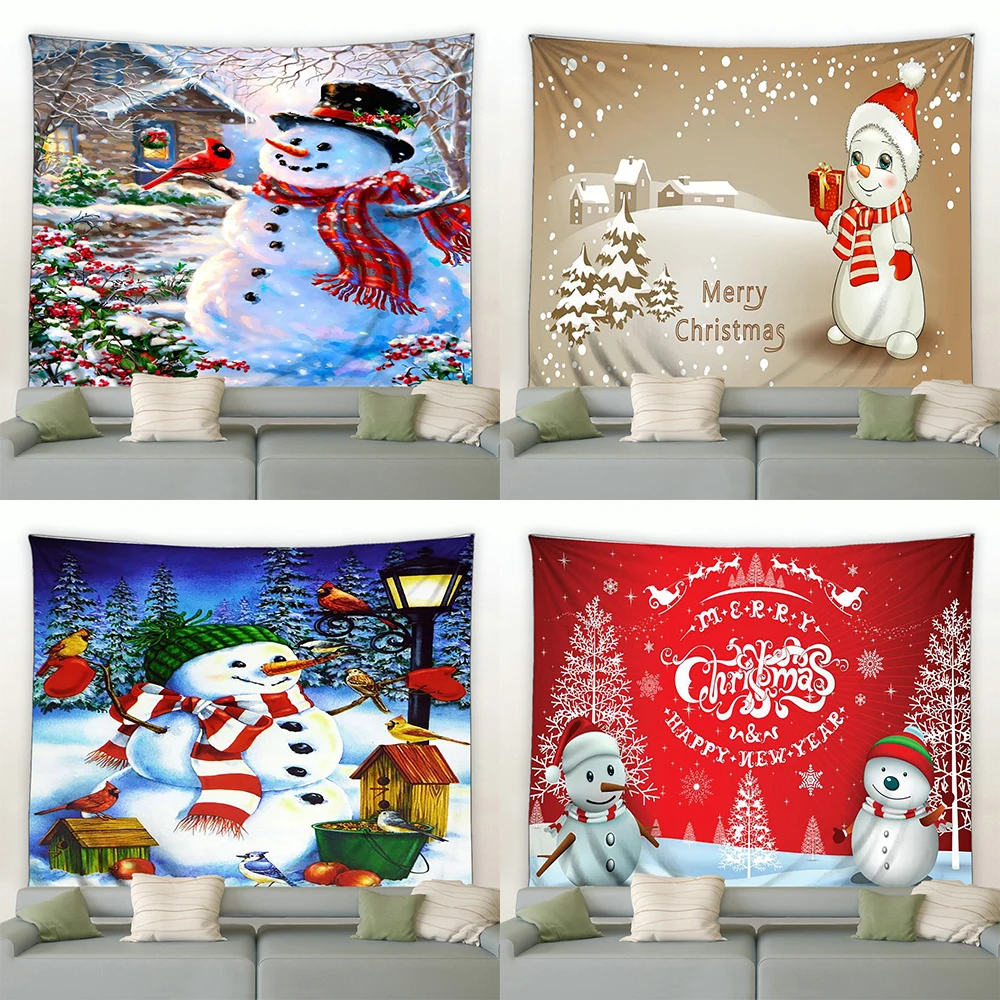 

Home Decoration Christmas Tapestry Snowman Tree Рождественский гобелен