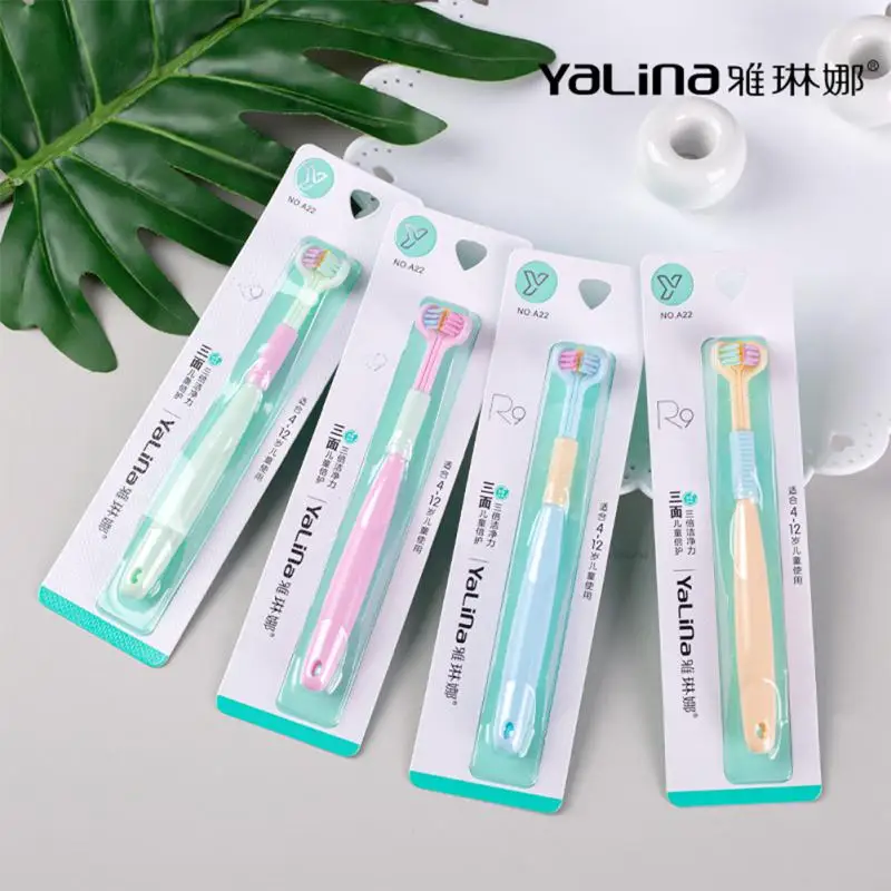 

Three Side Candy Color Soft Toothbrush Baby Oral Health Care Kids 360° Clean Tooth Teeth Clean Brush Children Dental Care