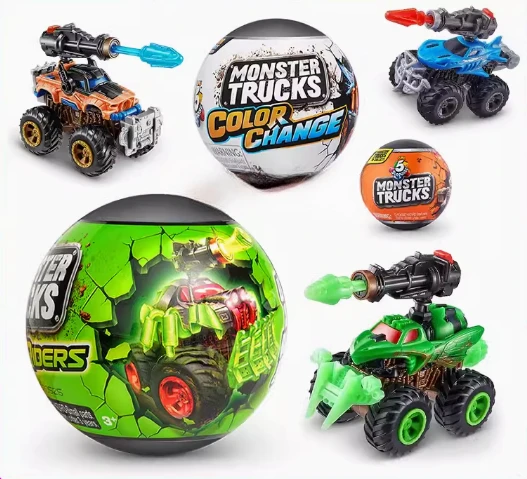 

Original 5 Series Surprise Ball Monster Trucks Glow Chariot Assembly Handmade DIY Mystery Balls Blind Box Toy Children Gift