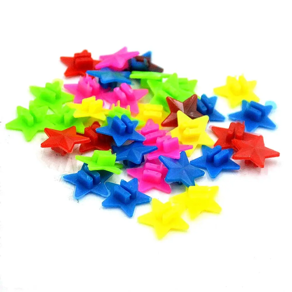 Colorful 36Pcs Children Bicycle Clip Round Wheel Stars Cycling Decoration Bead Bike Accessories Spoke Beads