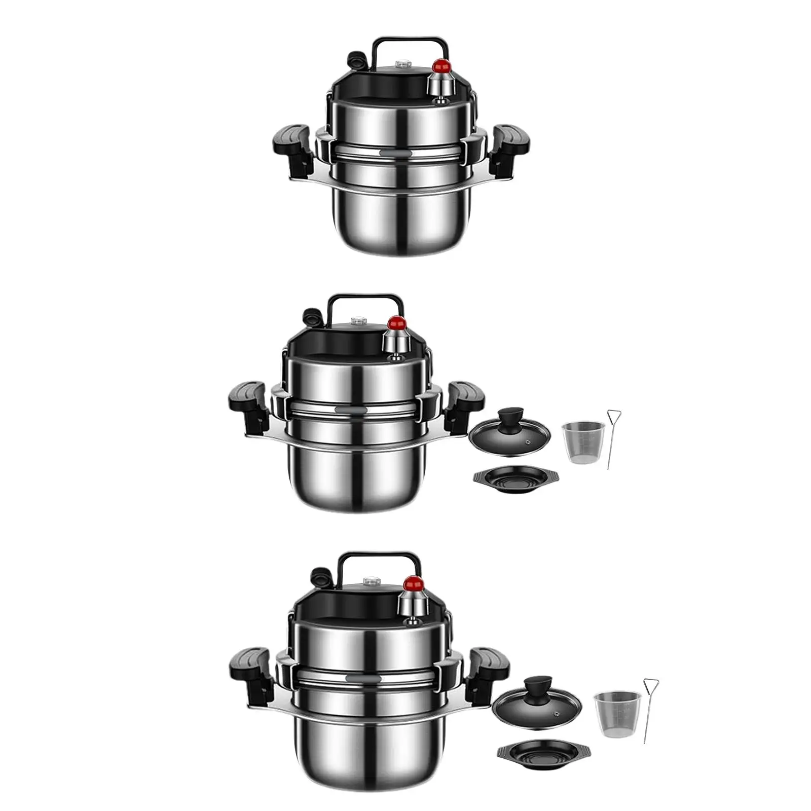 Rice Cooking Pot Portable Multifunction with Secure Knob Instant Cooking Pot for