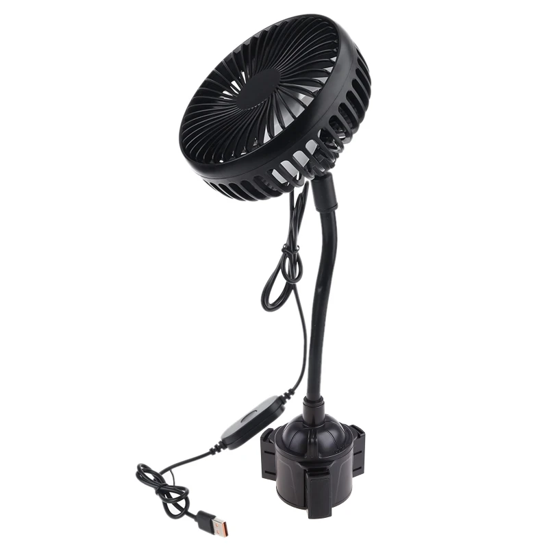 รถที่วางแก้วพัดลม USB 3 ควบคุมความเร็วคอห่านหมุนได้สากลเป่าลม