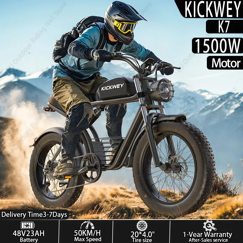 Elektrofahrrad KICKWEY K7 Elektrofahrrad 1500W Leistungsstarker Motor …