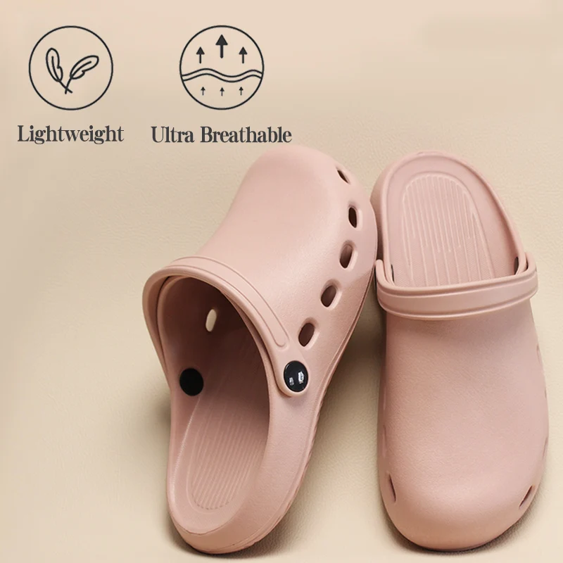 Nurse Scrub Clogs Pet Hospital Working Shoes Unisex Doctor Shoes Healthcare Service Scrub Slippers Breathable Garden Sandols X07