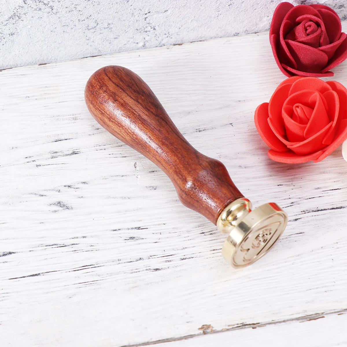 

Halloween Heart Skull Wax Seal Brass Head Wooden Handle For Envelop Letter Cards Glass Wood Creative Gift