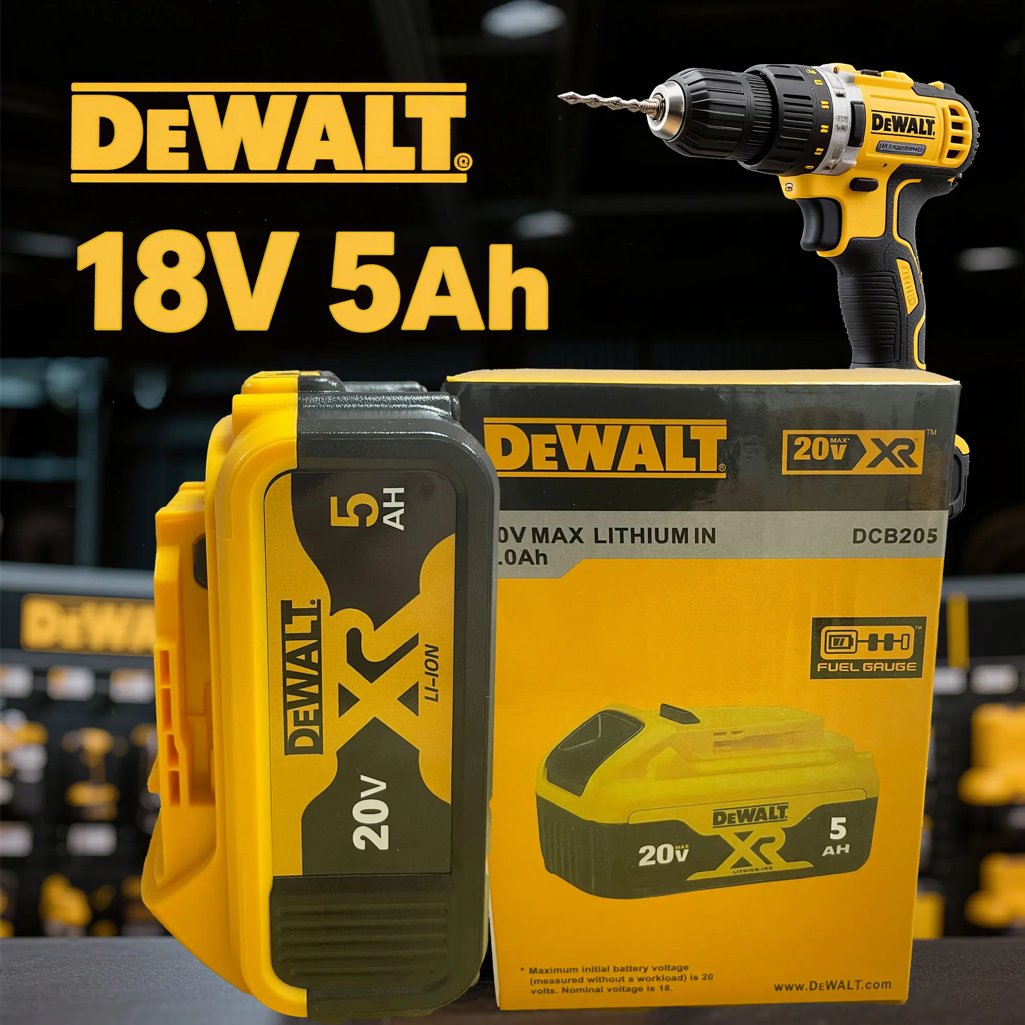 Originální baterie Flexvolt DEWALT 20V/60V DCB606 DCB182 DCB205 DCB206 DCB209 pro elektrické nářadí 20V baterie 5AH 6AH 9AH Dewalt - náhled 4