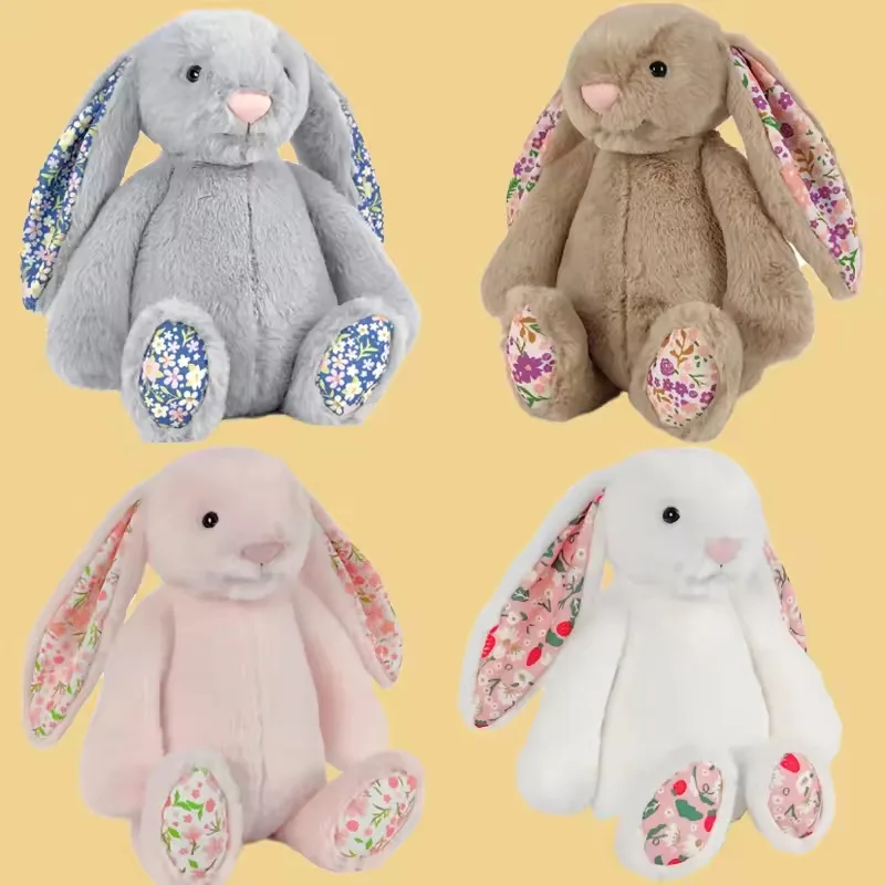 

31 см бонни кролик цветочные уши плюшевые игрушки кавайный кролик мягкая кукла мягкие милые животные декор комнаты диван подушка детский подарок на день рождения
