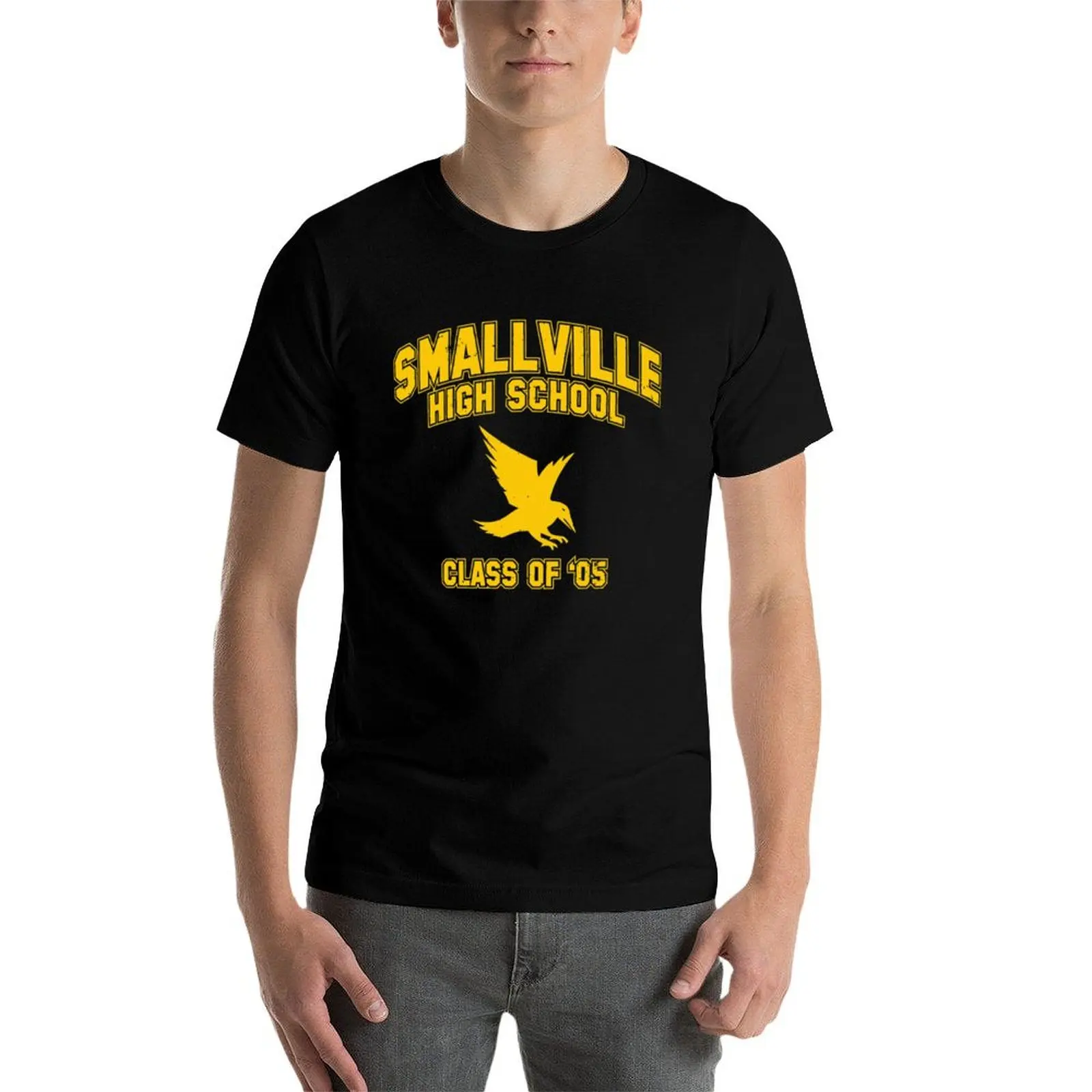 تي شيرت Smallville Class of 2005 هدايا لصديقك ملابس عتيقة قمصان جرافيك كبيرة الحجم للرجال