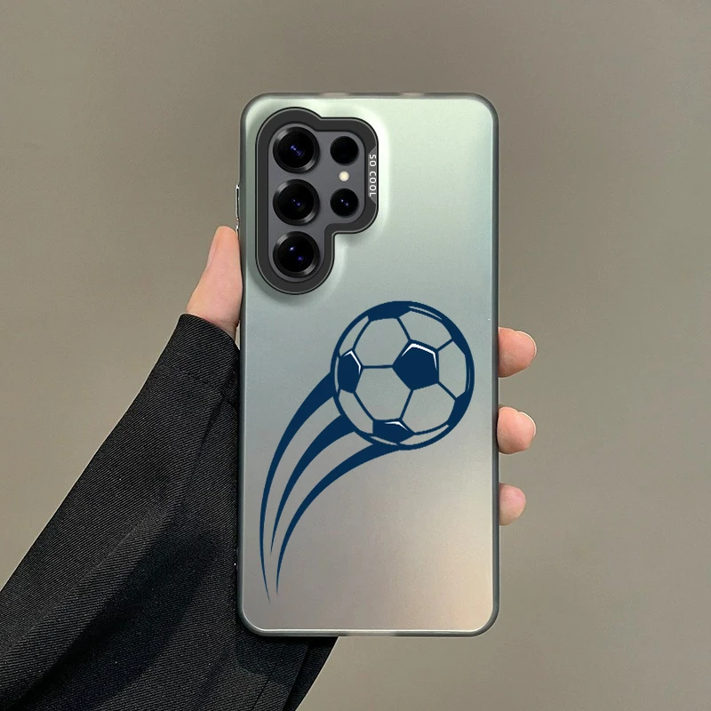 Colorful Soft Edge Hard Shell Phone Case for Samsung Galaxy A15 A16 A17 A22 A25 A26 A30 A31 A32 A33 A34 A35 Cover Football 5 Bag