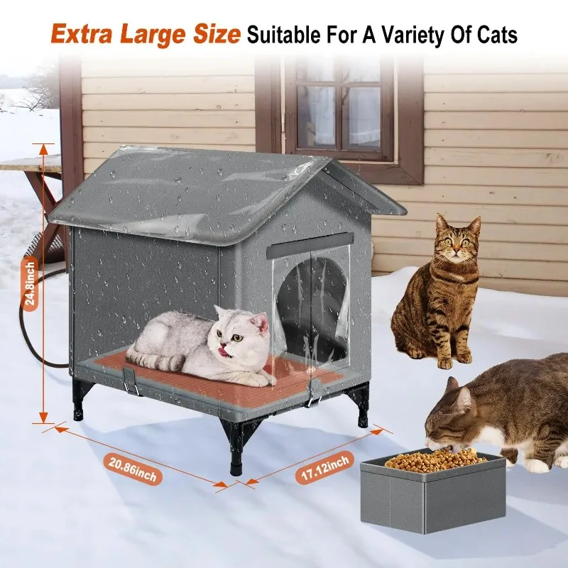 Pet supplies Heating house Cat and dog house Constant temperature and warmth Outdoor waterproof pet nest