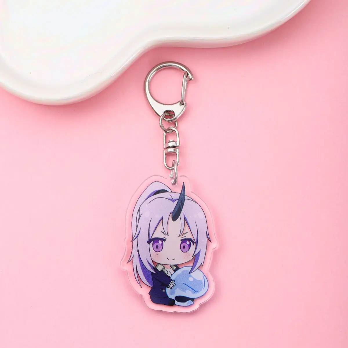 Porte-clés avec figurines d'anime Rimuru Tempest, cette fois je me suis réincarné en slime, pendentif mignon, clé de voiture, accessoires JOBag, bijoux