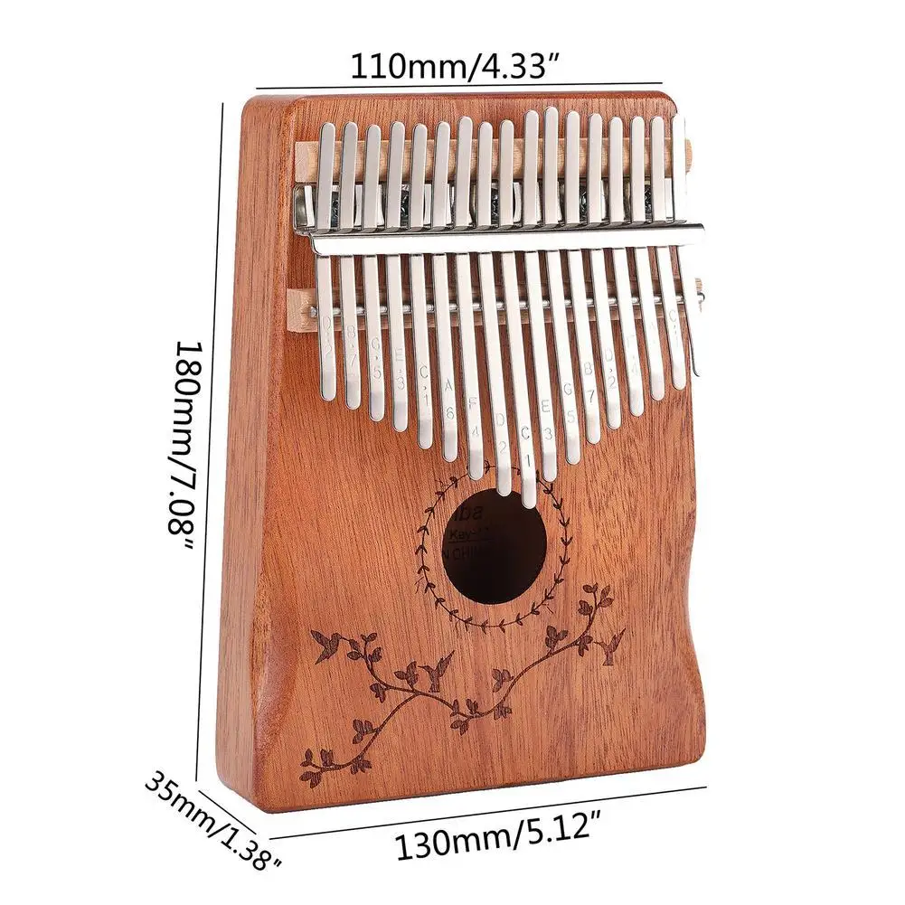 NEW Muspor Kalimba 17-key Mahogany Thumb Piano Kalimba Finger Piano Musical Instrument For Performance Recording