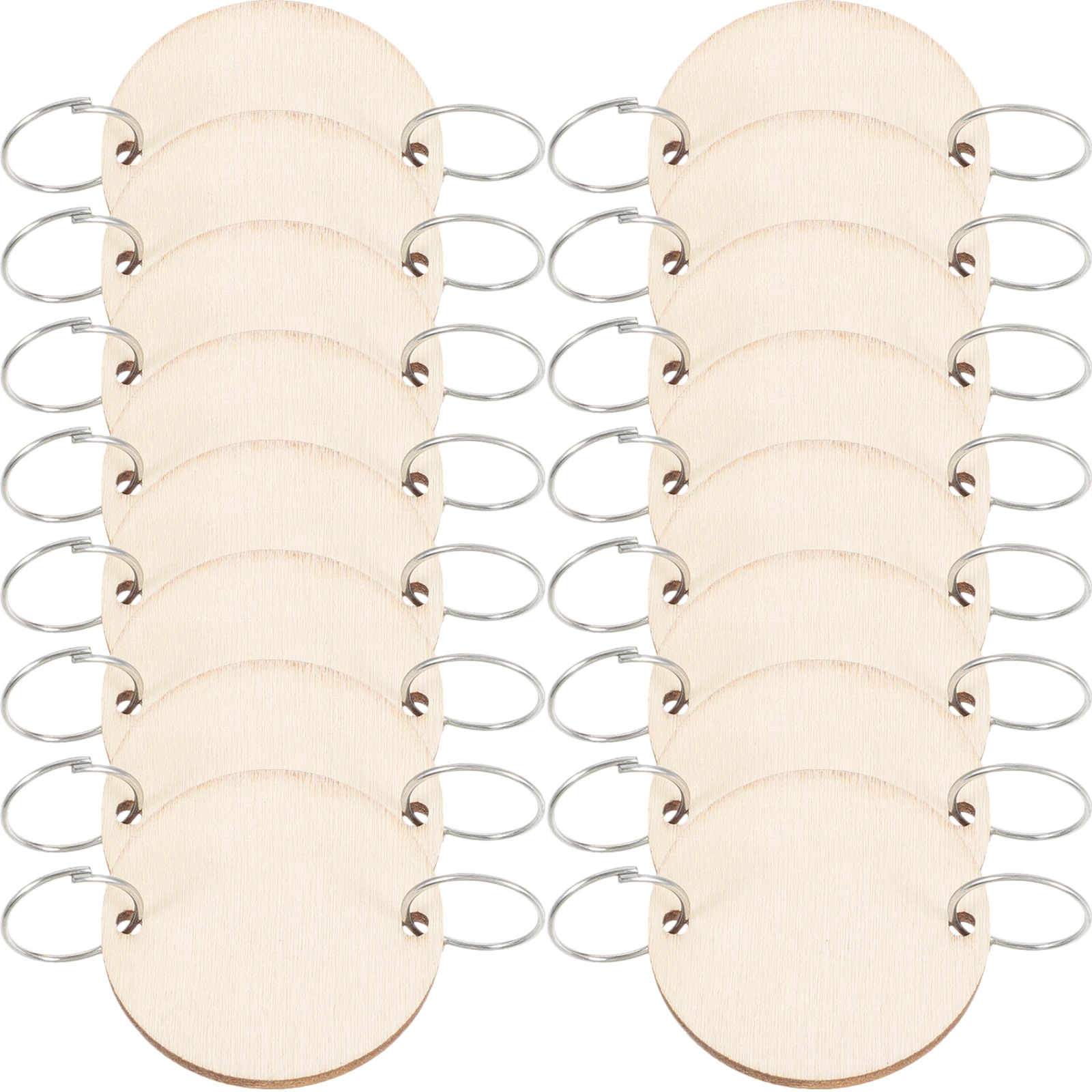 

50pcs Wooden Slices Iron Loops DIY Hanging Calendar Family Board Birthday Reminder Home Decoration Sewing Accessories Wooden