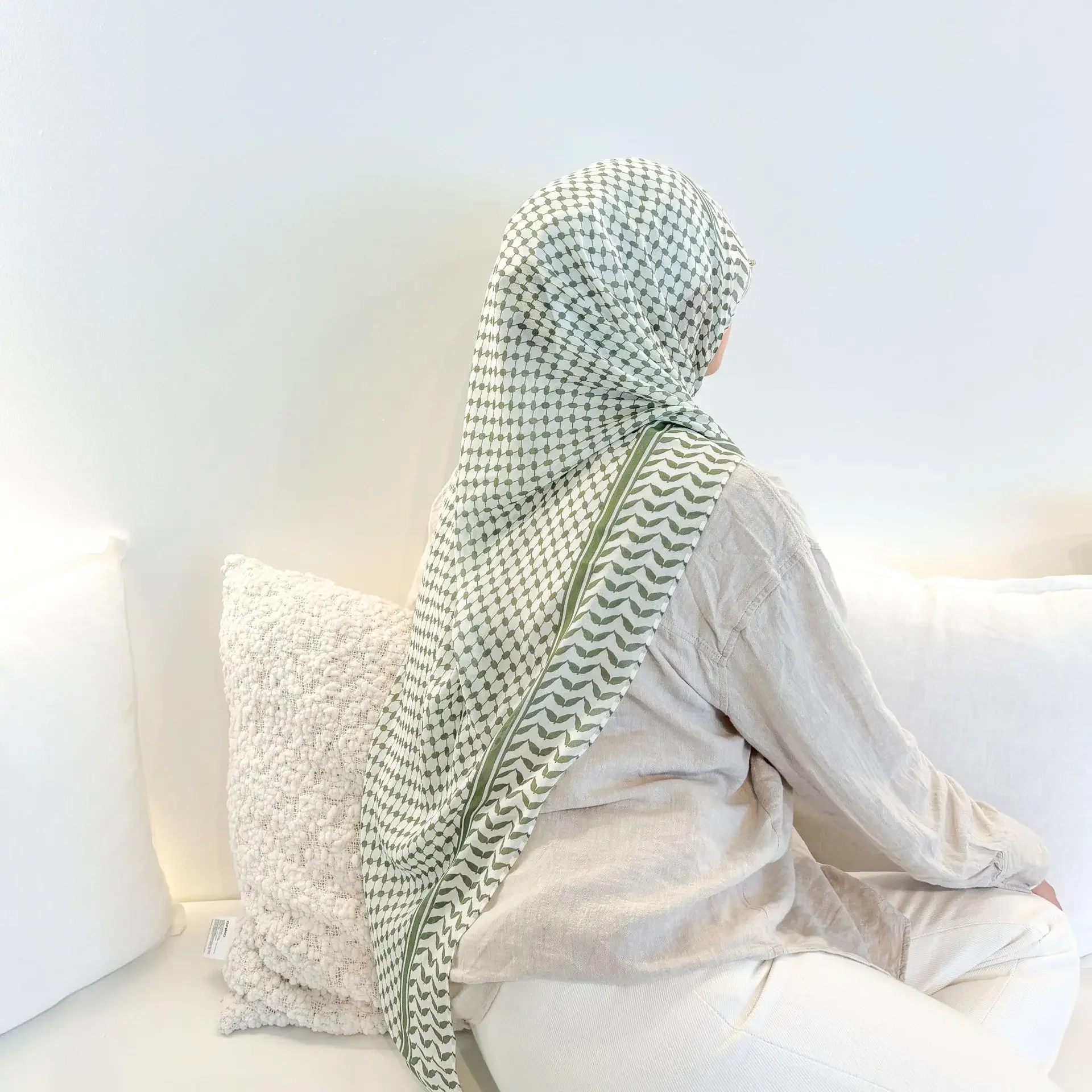 180*70 سنتيمتر الشرق الأوسط الإسلام الحجاب العربي كوفية شال إسلامي الطباعة الشيفون فلسطين الحجاب رئيس الرقبة الأوشحة Musulman الحجاب #1