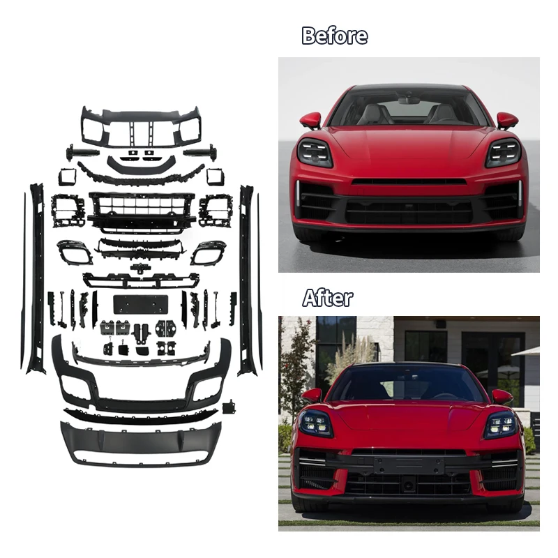 Ugrad to SD BodyKit New Front Bumper Lip with Fog Light Cut-Outs and Rear Bumper for 976