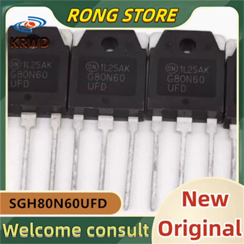 10PCS G80N60UFD New and Original  SGH80N60UFD  SGH80N60 80N60 80A600V TO-3P