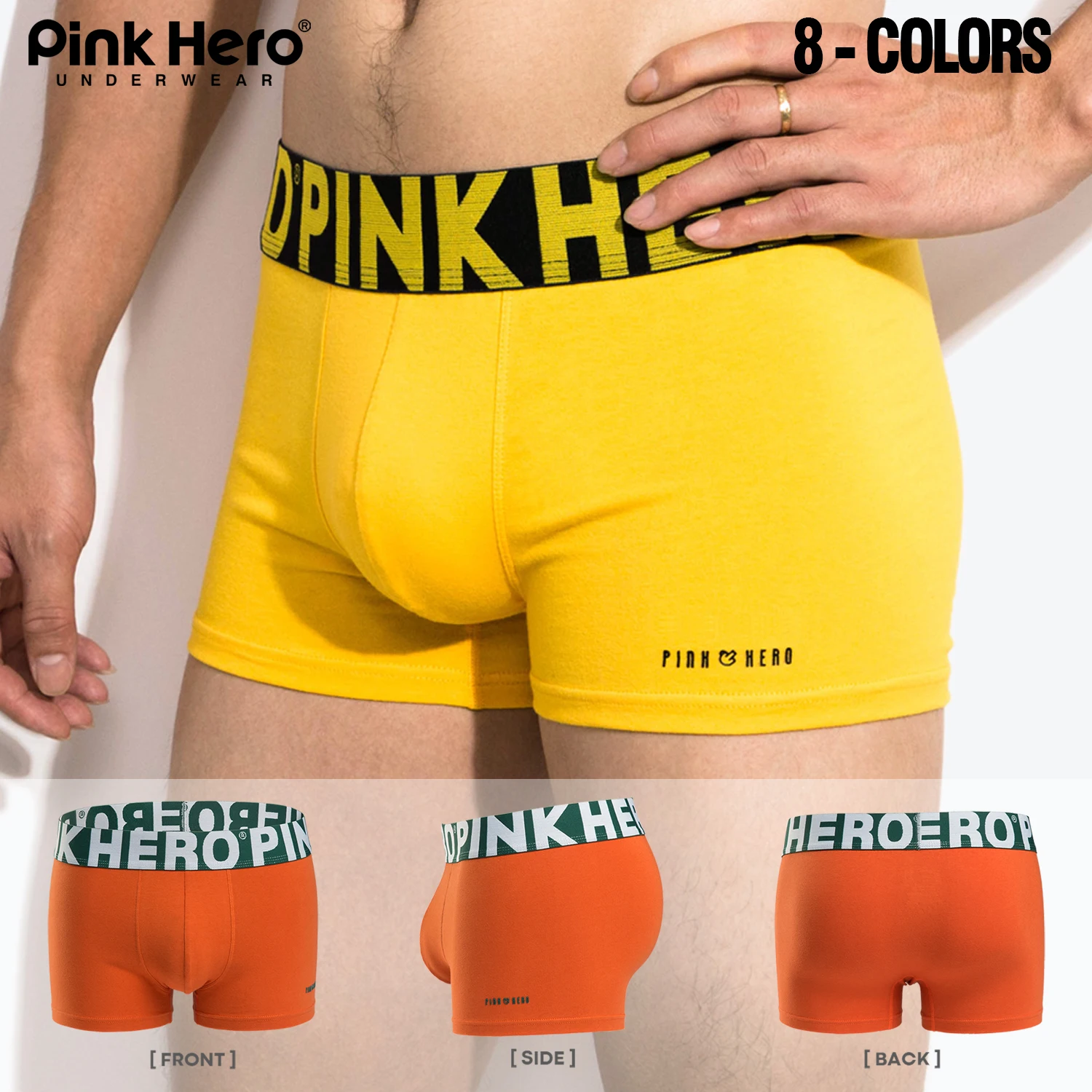 PINKHERO Fashion Underpants For Men,High Quality Comfy And Soft Cotton Mens Underwear Boxer Briefs,Original Sexy Men's Panties