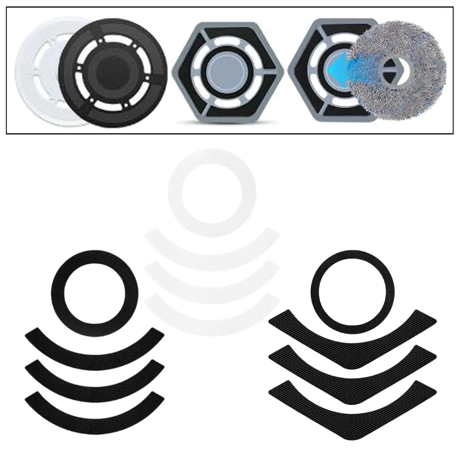 Stickers for Mop Bracket Professional Easy to Install Part Accessories Stable Self-syicky Sweeping Robot Mops Module Mop Support