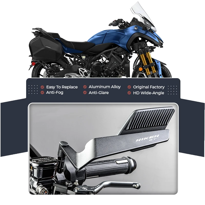 

Пара 360° ° Регулируемое зеркало заднего вида с антибликовым покрытием из сплава для YAMAHA NIKEN GT Niken GT RNINET RNINE, обновление на заказ