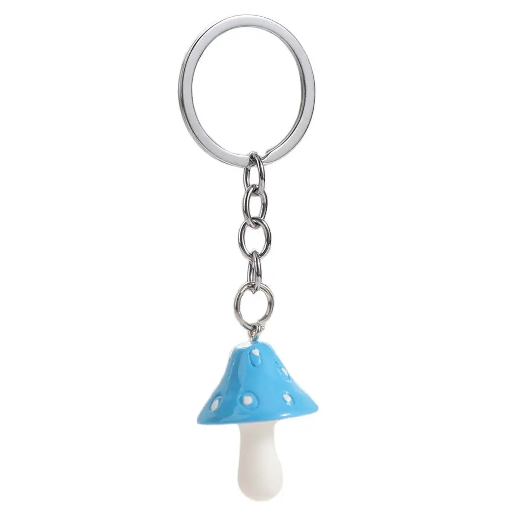 

Handbag Decor Cartoon Mushroom Keychains Simulated 8 Color Mushroom Pendant Creative Cute Plant Key Ring Jewelry Gifts