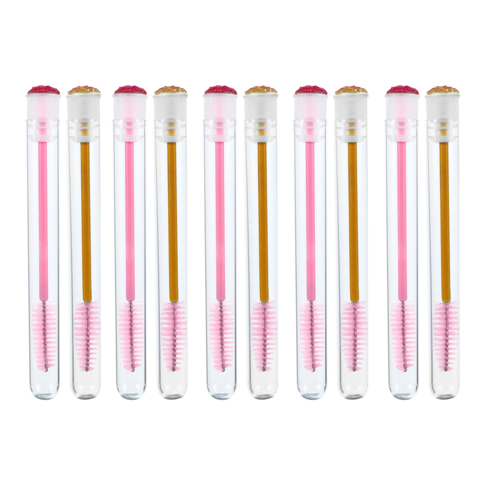 Tube de brosse à cils, applicateur de maquillage Portable pour sérum de croissance de Mascara, outil de beauté de petite taille, baguette à sourcils étanche, 10 pièces