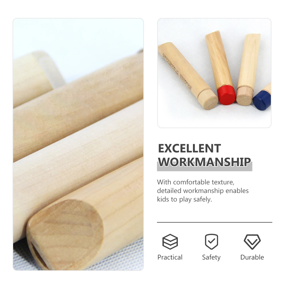 

3 Pcs Children's Wooden Whistle Kid Flute Toy Instruments Kids Toys Whistles Toddler
