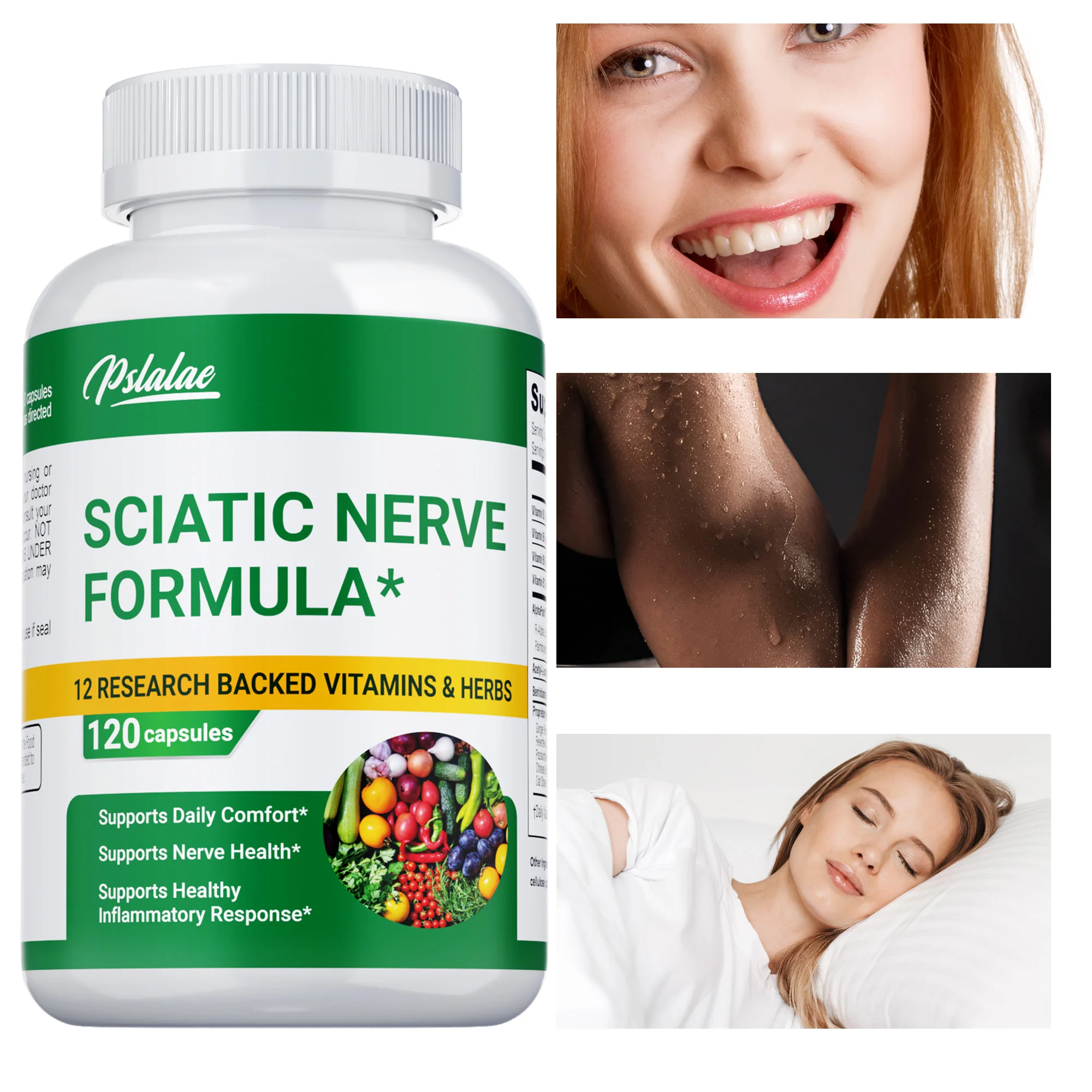 

Sciatic Nerve Capsules - Elieves Sciatica Discomfort, Balances Inflammation, Relieve Joint Pain, Maintains Sciatic Nerve Health