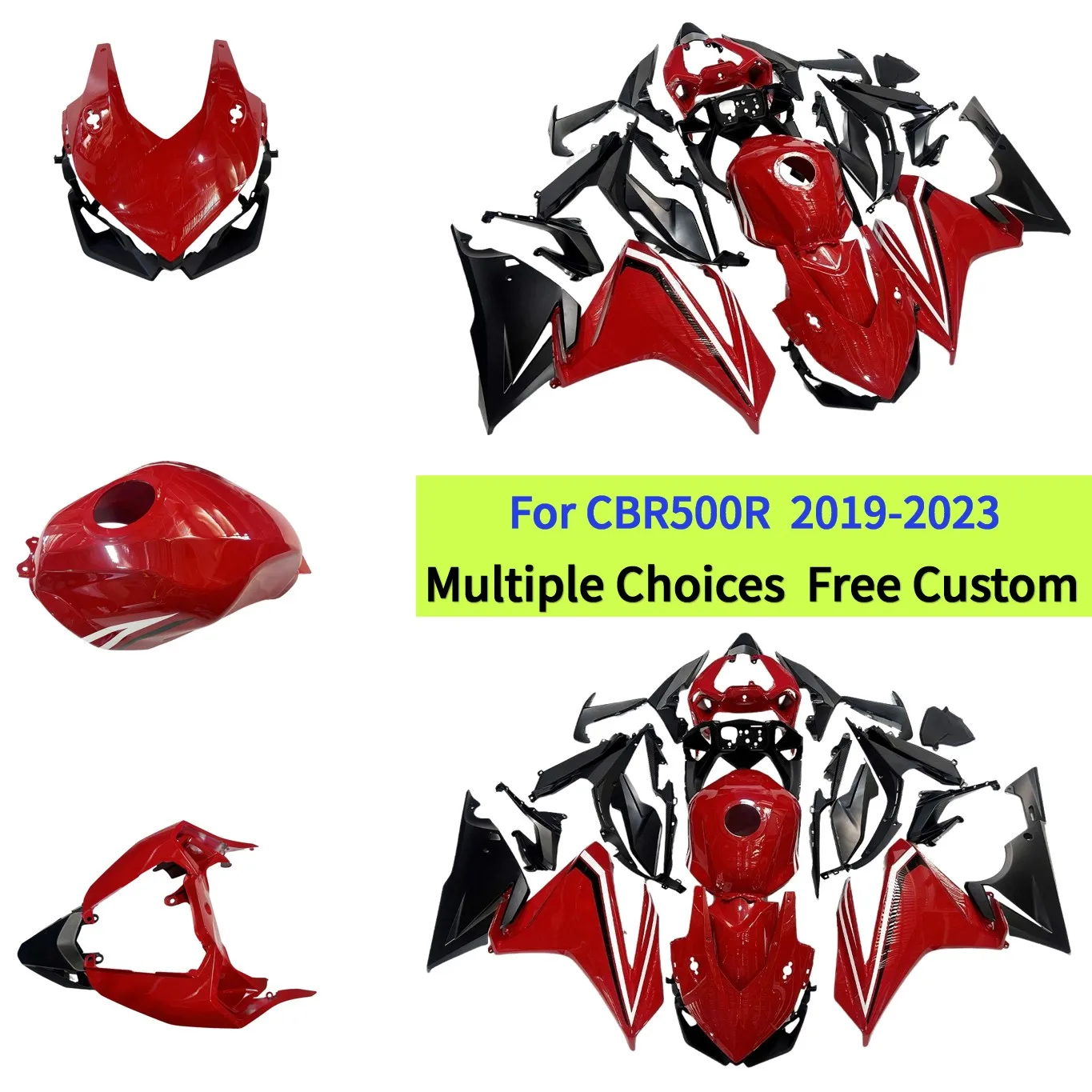 

For Honda CBR500R 2019-2023 Full Body Panel Kit CBR 500 R 19 20 21 22 23 ABS Plastic Fairing Covers Replacement with Tank Cover
