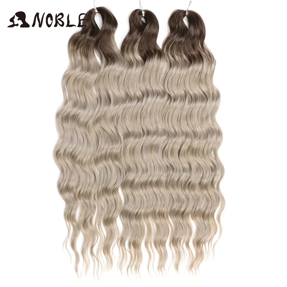 

Noble Hair Synthetic Loose Deep Wave Braiding Hair Extensions 24 " Water Wave Braid Hair Ombre Blonde Twist Crochet Curly Hai