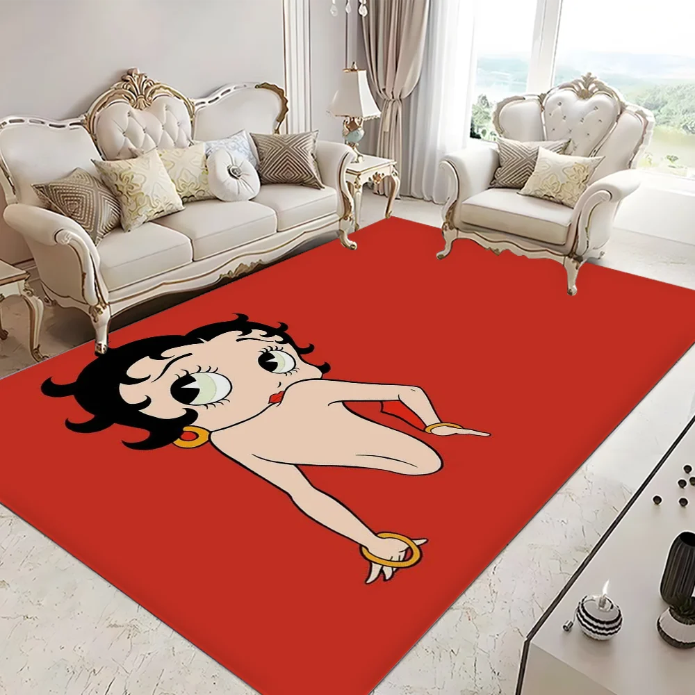 B-Bettys Boops Anime Bath Mat Kids Room Bedroom Decoration Balcony Anti-Slip Doormat Living Room Alfombra