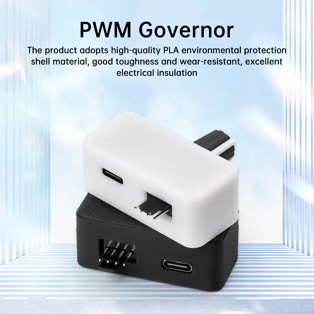 وحدة تحكم صغيرة في سرعة PWM 4Pin وحدة تحكم في سرعة المروحة TYPE-C واجهة USB مزود الطاقة لتقوم بها بنفسك مبرد مياه أسود/أبيض