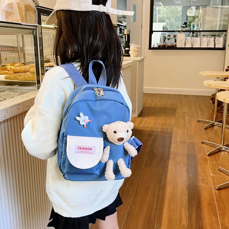 

Cartoon Bear Toy School Bag for Girl Cute Kids Kindergarten Schoolbags Children Backpacks Girls Boy Book Bags Travel Daypack