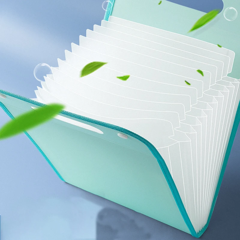 Portable Accordion Bag Vertical Test Paper Storage Student Large-Capacity Multi-Layer File Folder Classification Organization