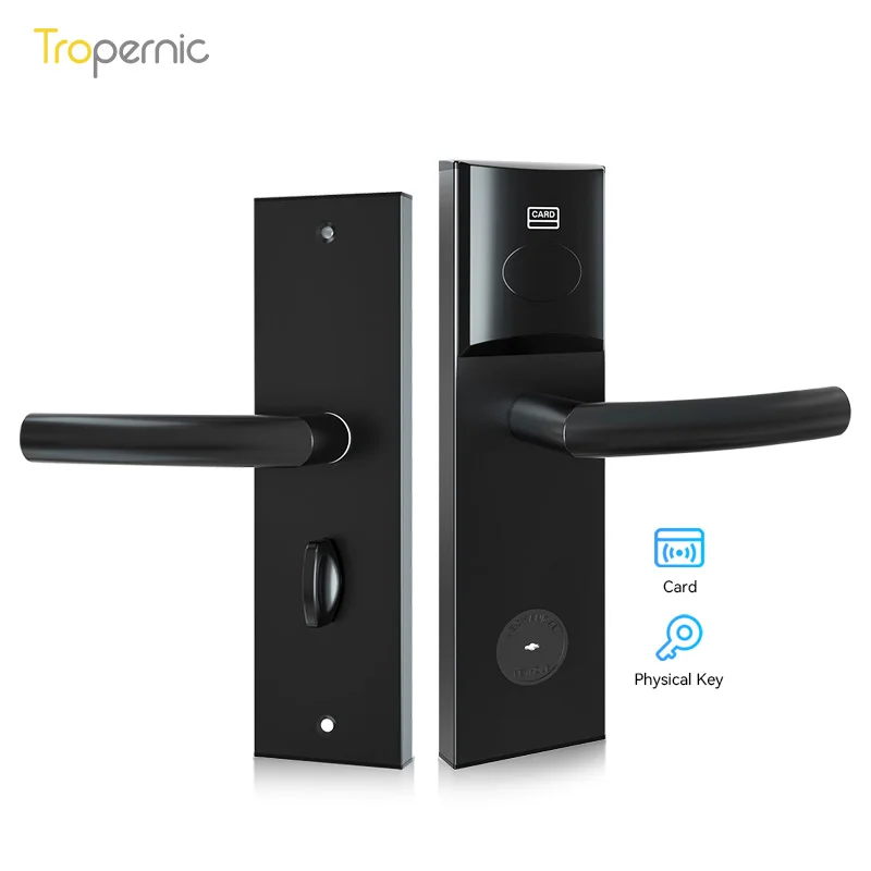 

Simple Steel Door Handle Mortise Digital Free Shipping Outdoor Smart Card Rfid Hotel Lock