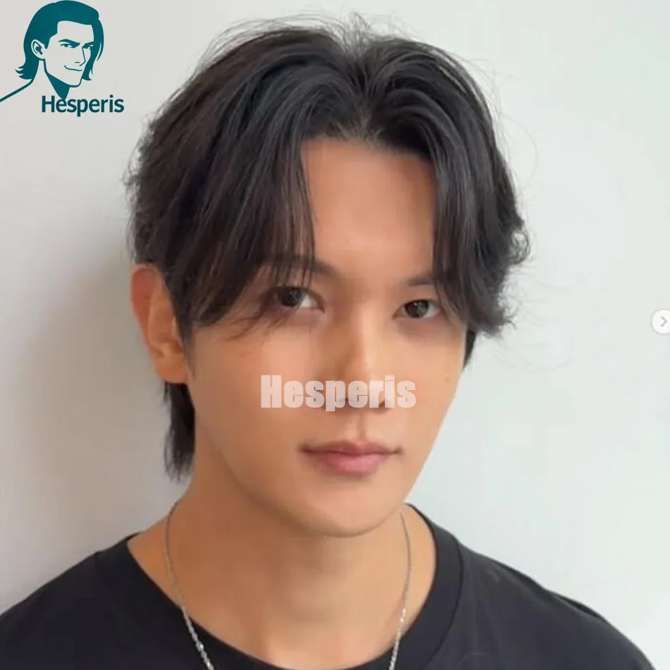 

Hesperis Hesperis Short Human Hair Men's Breathable Wig Brown Men Boy Short Straight Full Lace Wig For Men Short Pixie Cut Wigs