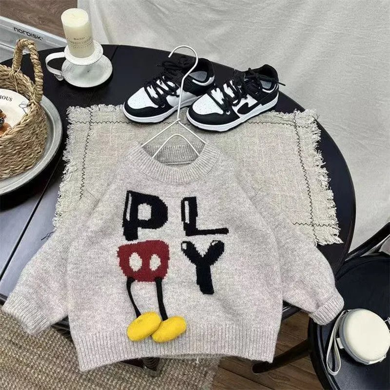 الأولاد محبوك سترة الأطفال تريكو الخريف والشتاء وصول سميكة منفعل أنيق عصري عادية الصبي قاعدة طبقة سترة