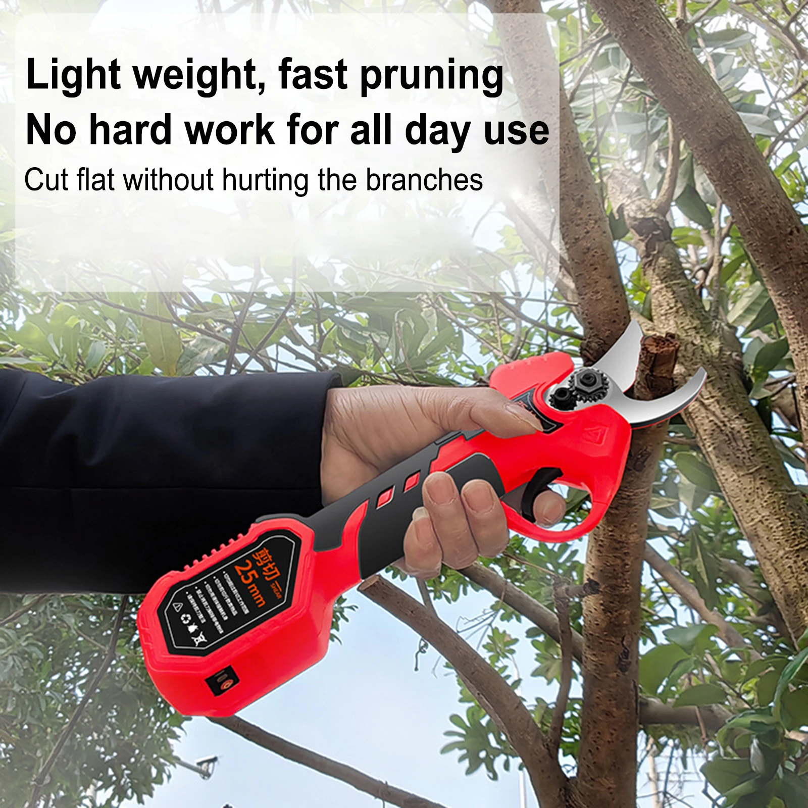 Brushless Electric Pruner Cordless Electric Pruning Shear Garden Fruit Tree Bonsai Branches Cutter Landscaping Tool