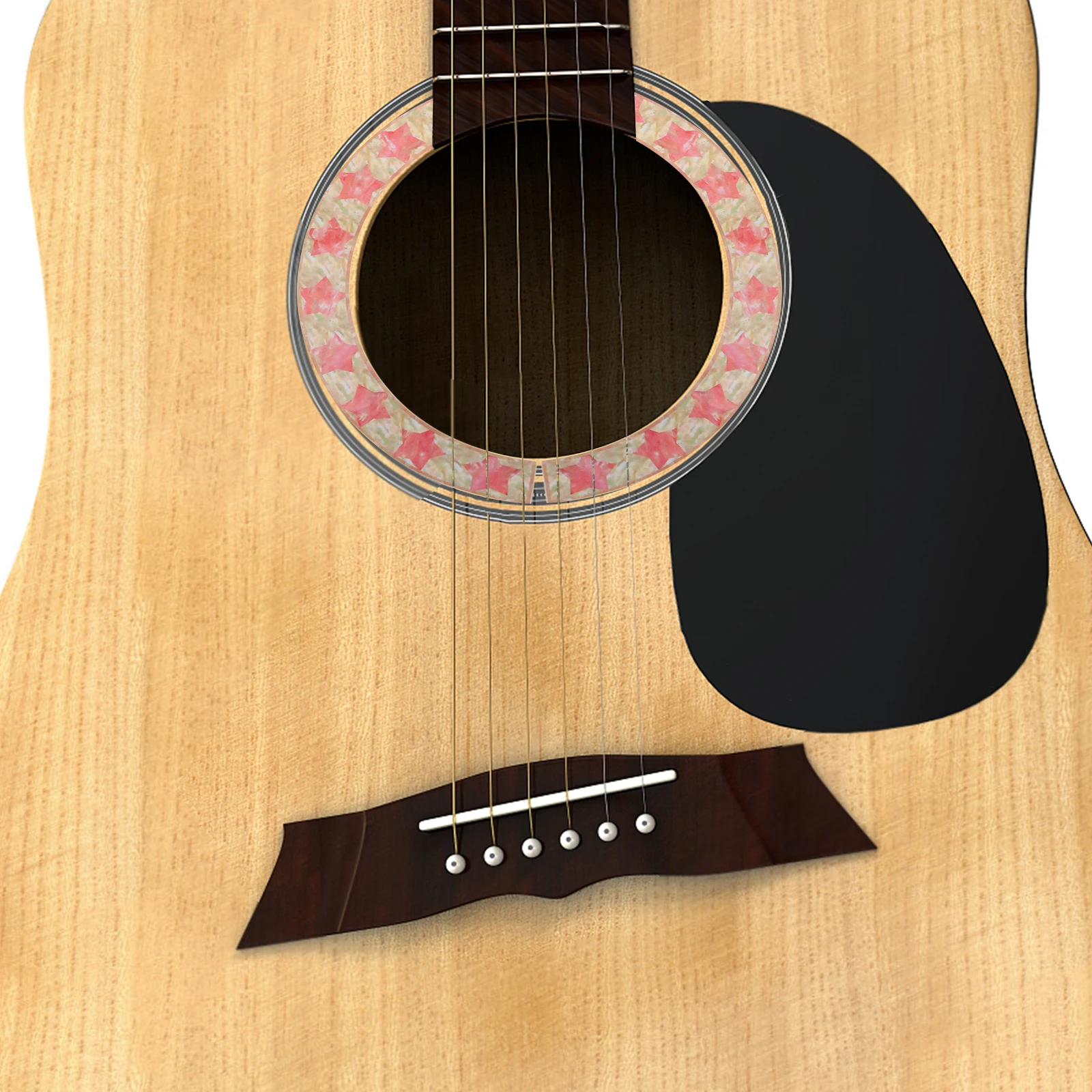 

Sound Hole Sticker Decal Soundhole Sticker Artistic Decorative Stickers Acoustic Accessories Self Adhesive Guitar Inlay