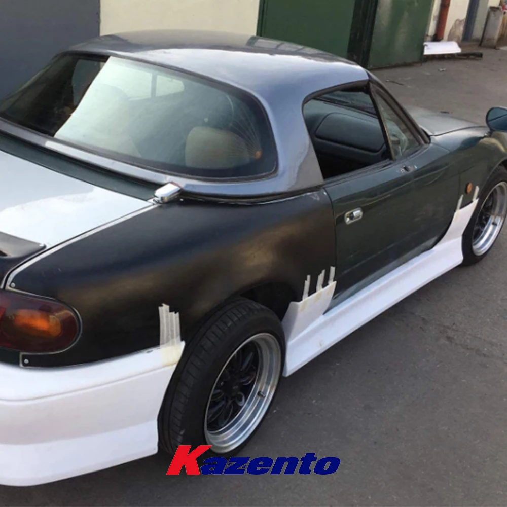 For Mazda MX5 NA MK1 Miata BN Style Fiberglass FRP Unpaint Side Skirts Body Kits