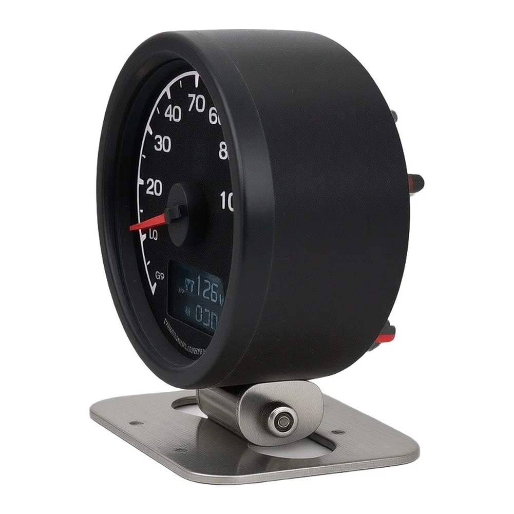 Black Coolant Temperature Oil Pressure Turbo Gauges Set for Car Dashboard Modifications 12V ABS and Metal Direct Fit