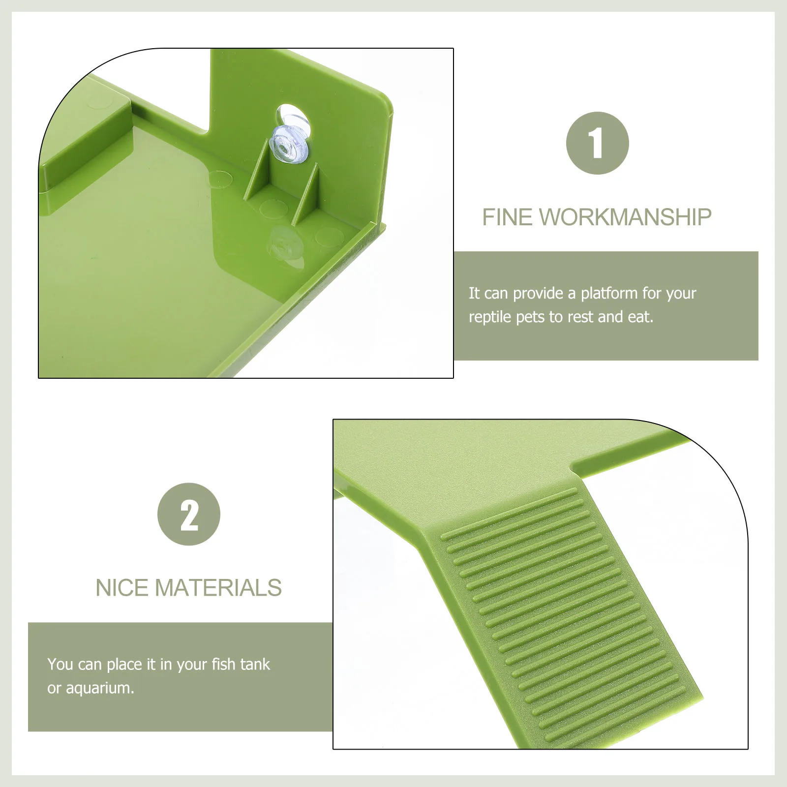 

Turtle Platform Basking Rocks Floating Plastic Small Green Stable Lightweight Practical Lasting Aquarium Decorations Tank