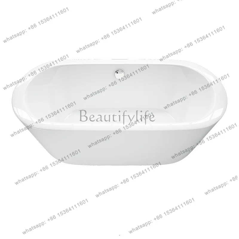 Thick-edged oval acrylic freestanding bathtub, bed and breakfast furniture style QT-008