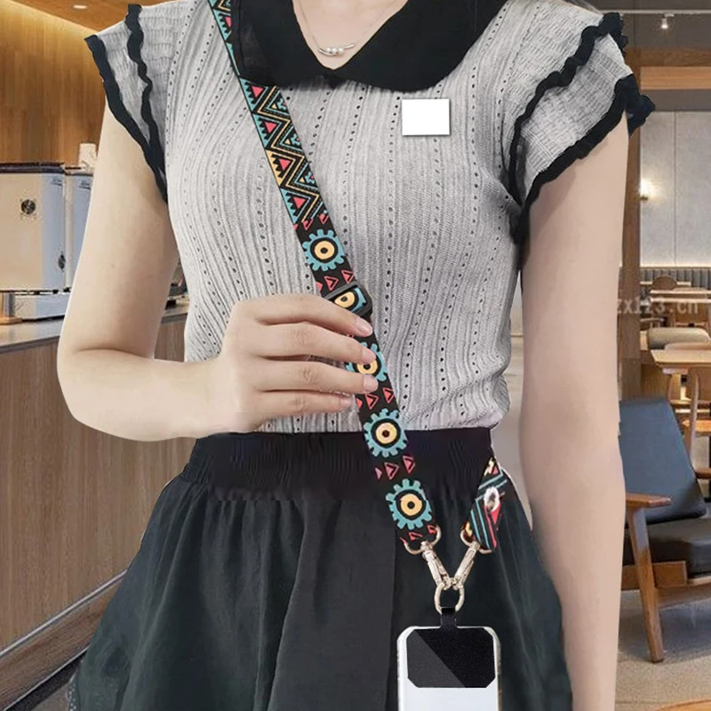 Creativity Phone Lanyard Anti-Loss Long Crossbody Neck Straps Adjustable Camera Hanging Rope For Iphone Huawei Xiaomi Samsung - náhled 2