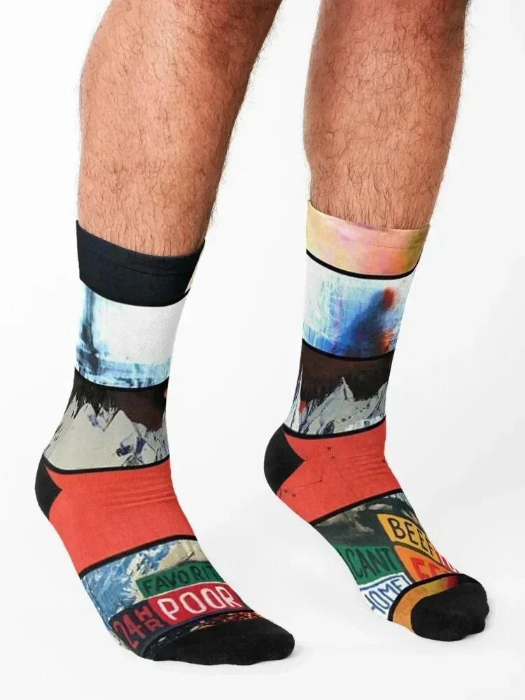 radio head r?di? Socks Stockings halloween men cotton high quality valentine gift ideas Designer Man Socks Women's